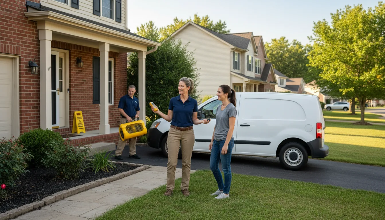 Residential water damage restoration in Mooreville, MS